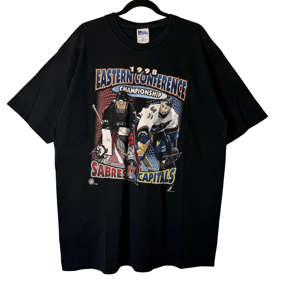 Vintage 1998 NHL Hockey Buffalo Sabres vs Washington Capitals T-Shirt Sz XL